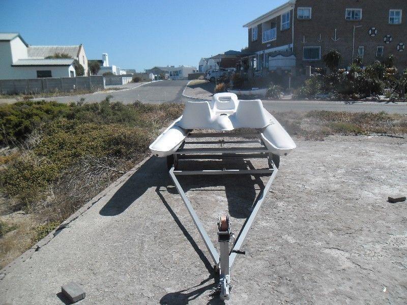 pedal boat and trailer R 9 000 . 00