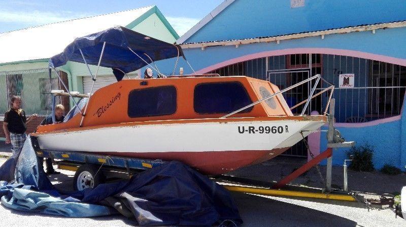 4 man cabin boat 85hp motor