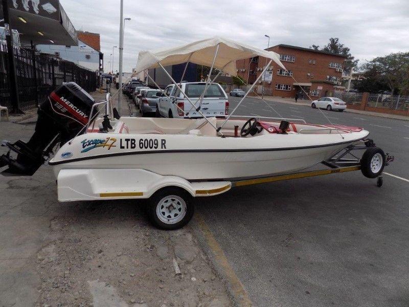 escape 17 wet deck on trailer 125 hp mercury trim & tilt low hours and warranty !!!!!!!!!