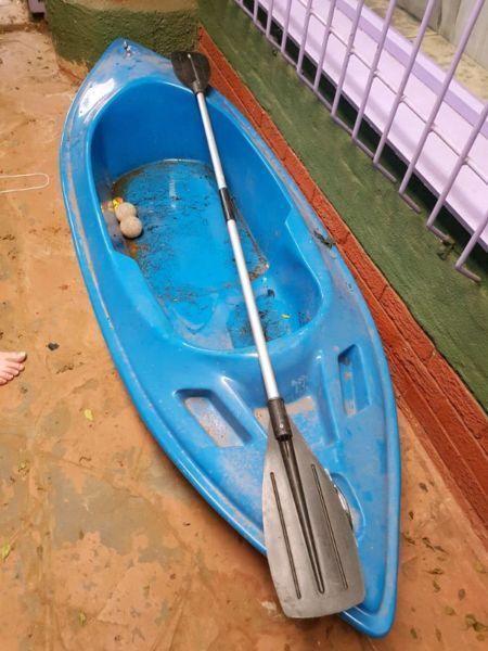 Canoe with rowing chip