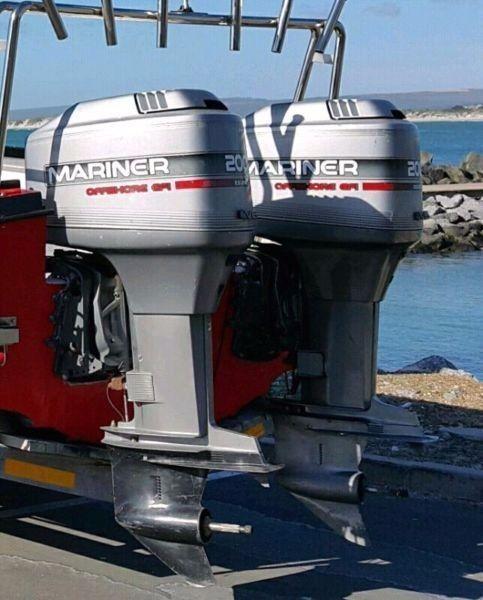 Two 200hp Mariner Outboards