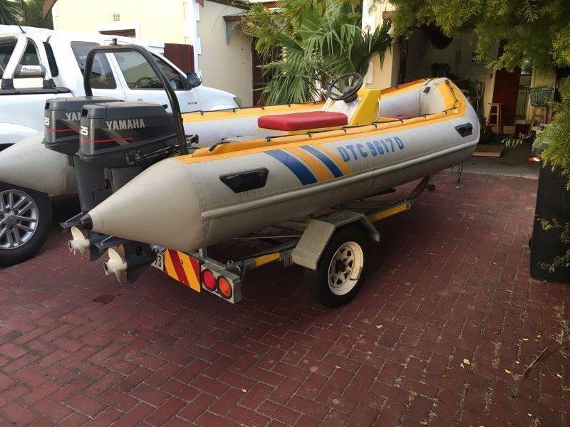 Rubber duck 4,7m Gemini with 2x25Hp Yamaha