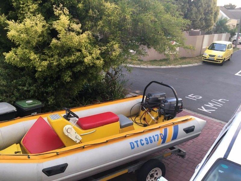 Rubber duck 4,7m Gemini with 2x25Hp Yamaha