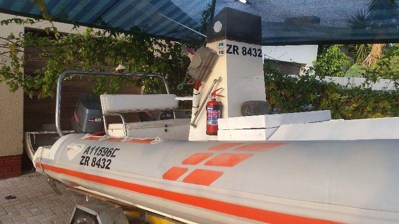 Rubberduck - Wildcat 5.5m with 2X Yamaha 60 Hp - Registered 15 NM