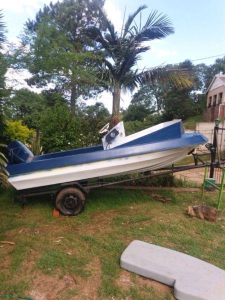 King fish 5m hull and trailer