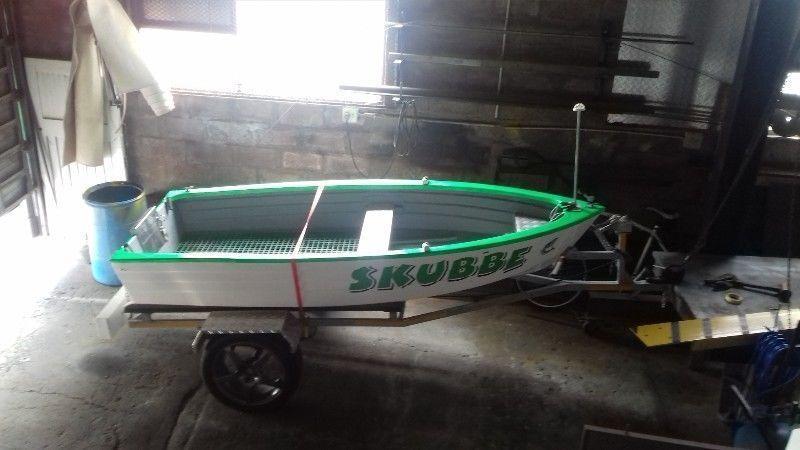 boat and new galvinced trailer for sale
