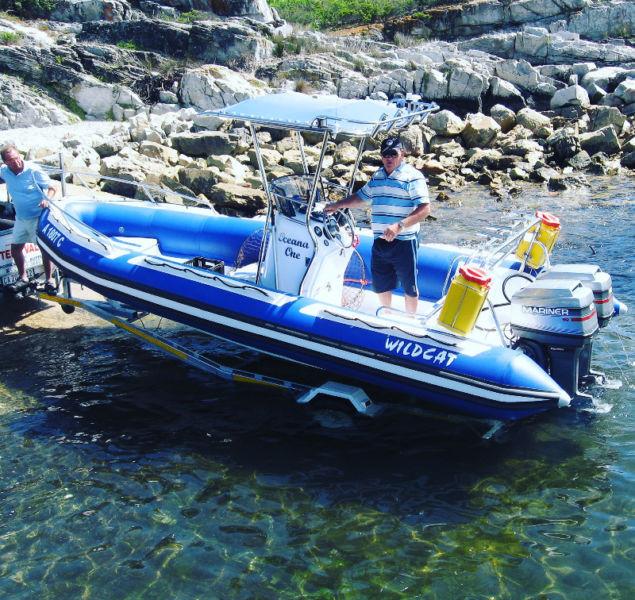 New Wildcat Inflatbles 5.7m semi rigid on a trailer with a console for only R55000!!