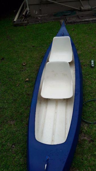 fiberglass two man canoe