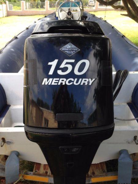 150hp Mercury 2507cc Outboard Engine Very Low Mileage