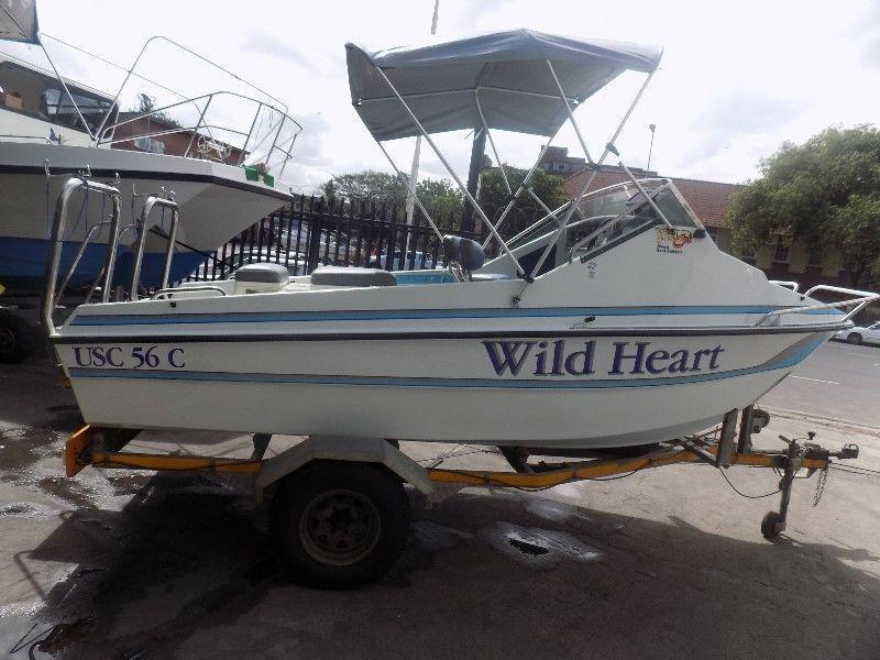 yeld cat 15,6 on trailer 2 x 40 hp yamahas enduros electric/pull starts !!!!!!!!!