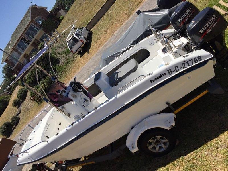 seacat 510 on trailer 2 x 60 hp suzuki 4 strokes low hours must clear !!!!!!!!!!!!!!