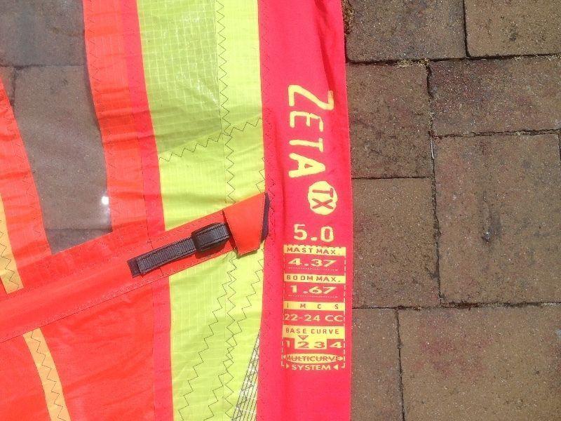 Windsurfer North Sail Zeta TX 5m with bag. R500