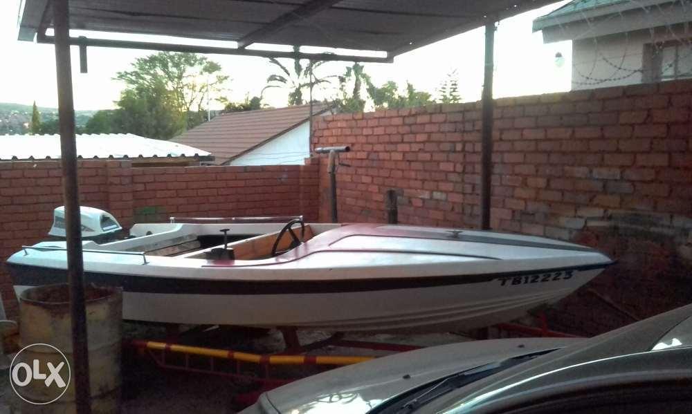 Boat with motor and trailer to swop or for sale