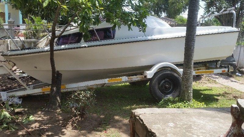 6 Man Cabin boat On heavy duty trailer -various motor options