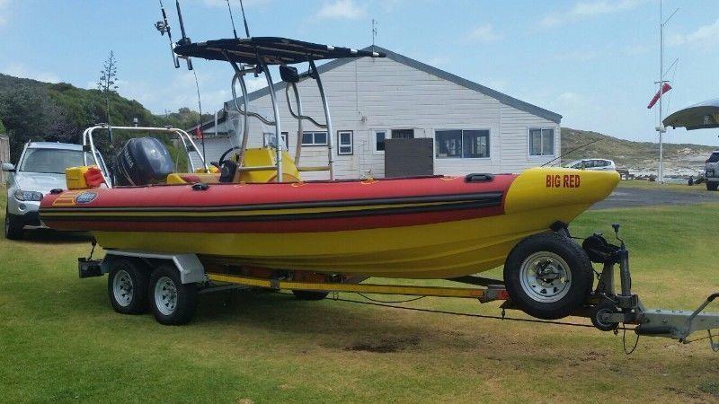 Falcon 7m Semi Rigid, 150 hp Yamaha four stroke