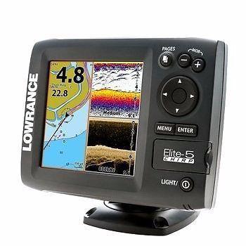 Lowrance Elite 5 Chirp Fish finder and Chart plotter with GPS SE Map Card & Transducer