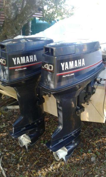 40hp Yamaha outboard motor set