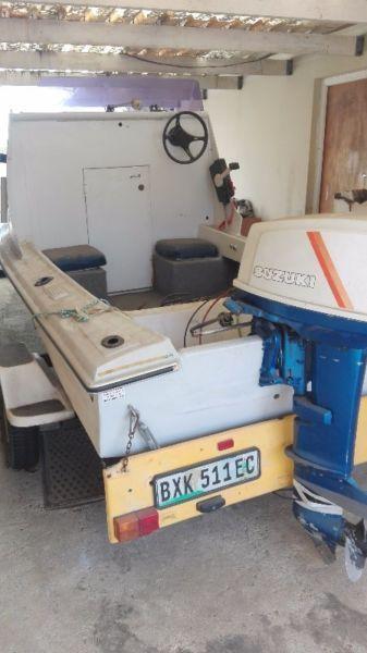 Cabin Boat with registered trailer and motor
