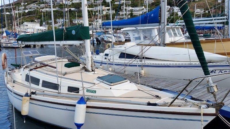 Yacht Sadler 26 for sale. Good Condition. Well Maintained. Berthed at False Bay Yacht Club Marina