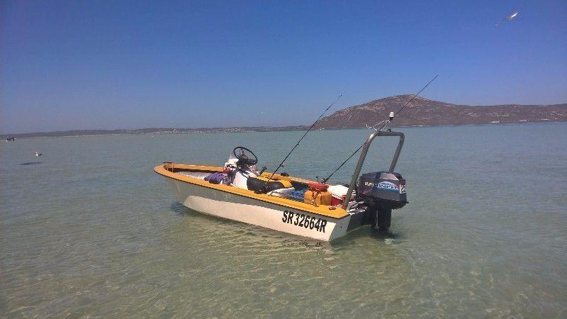 4 Meter Fibre Glass Boat with 25hp Mariner