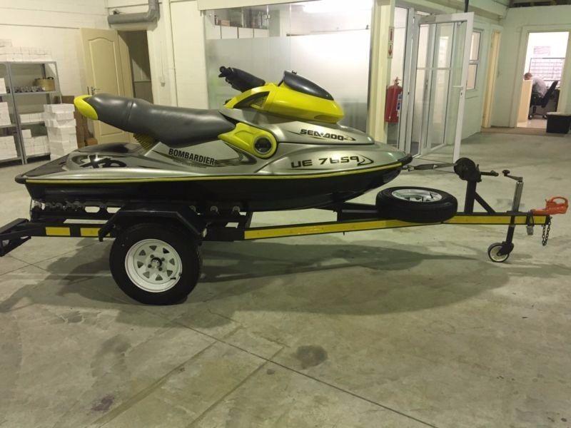 2001 Seadoo XP Bombardier 1000cc 140 hp for sale with refurbished trailer and extras