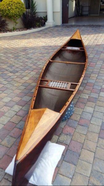 Wooden Handcrafted canoe for sale
