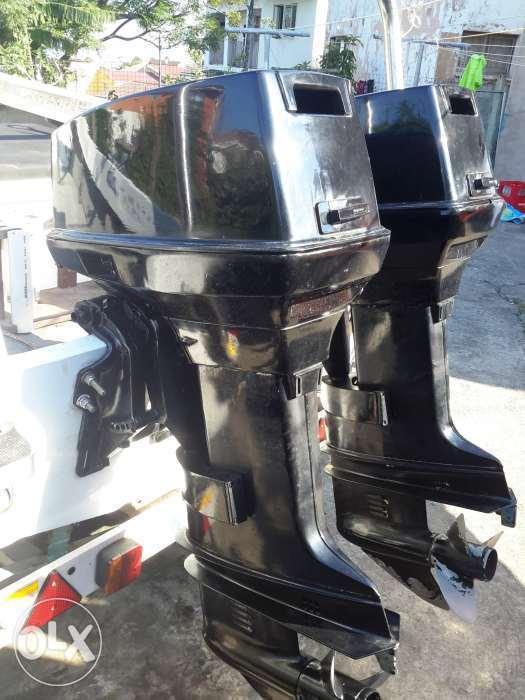 2 x 55hp Evinrude two stroke outboard engines for sale