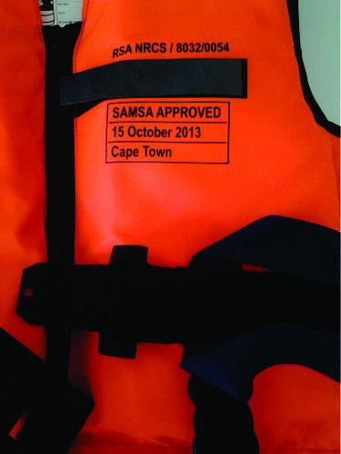 LIFE JACKET 150N ISO 12402–3 SAMSA APPROVED