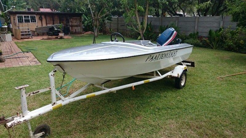 Boat with 55hp Yamaha and Trailer