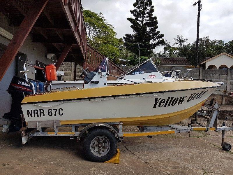 16 foot Ace craft fitted with 2 x 50 hp Yamahas