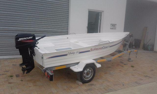 Supreme Craft Utility 130 with 25hp Mercury motor for sale!