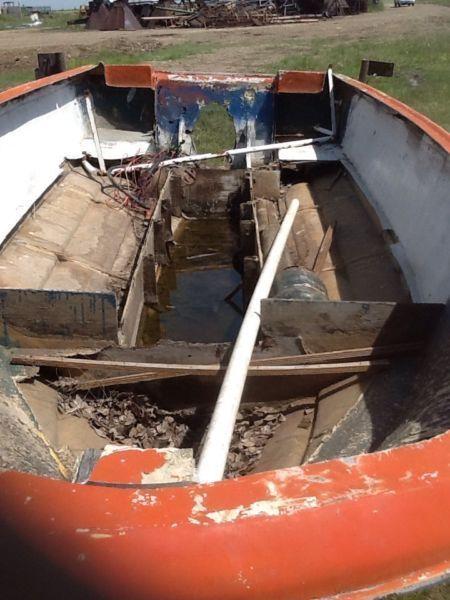 Boat hull and trailer