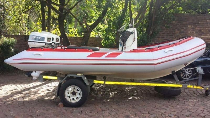 Rubber duck 4.2 m with 2 x 50 HP Johnsons