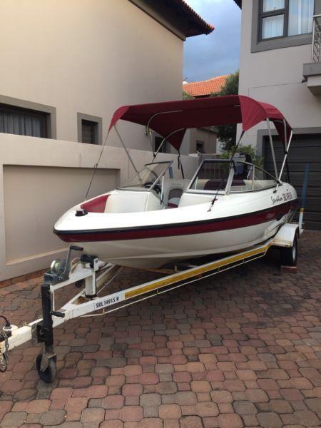 Sensation boat 17feet with 125mercury