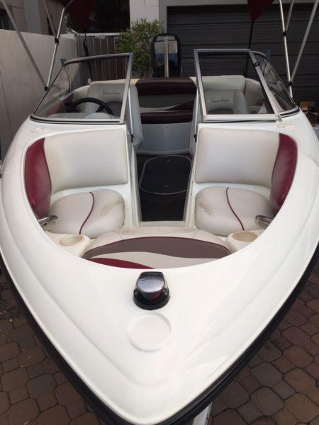 Sensation boat 17feet with 125mercury