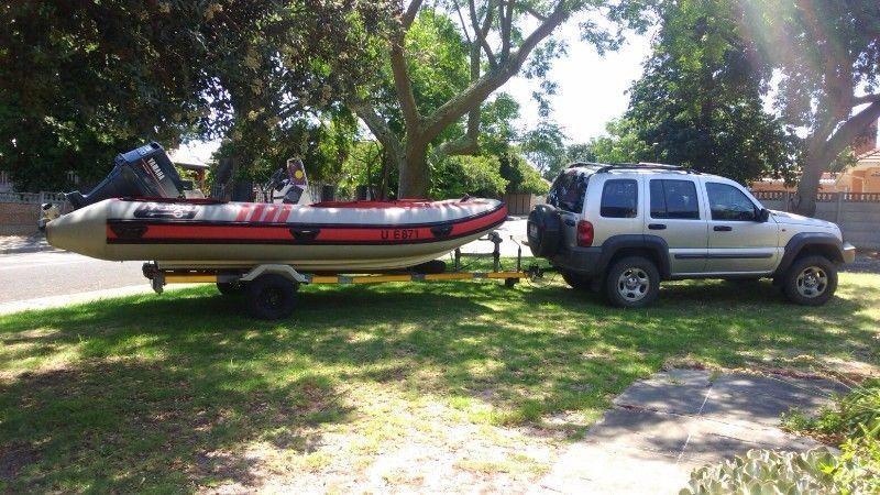 5m Prestige Cat duck with 90 hp Yamaha fully licensed and seaworthy