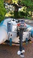 Mariner 40HP L/S electric start with control box, cables and petrol tank
