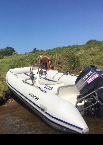 5m prestige cat hull semi ridget rubberduck boat just been retubed with 80hp Yamaha trim and tilt