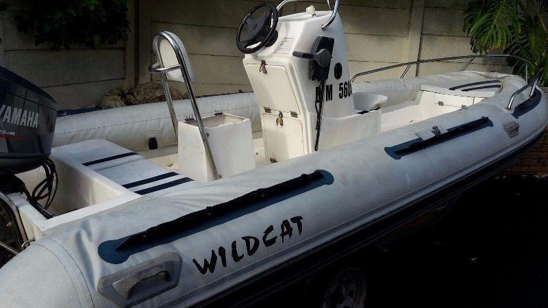 Wildcat semi rigid rubber duck 6m with 115 Yamaha