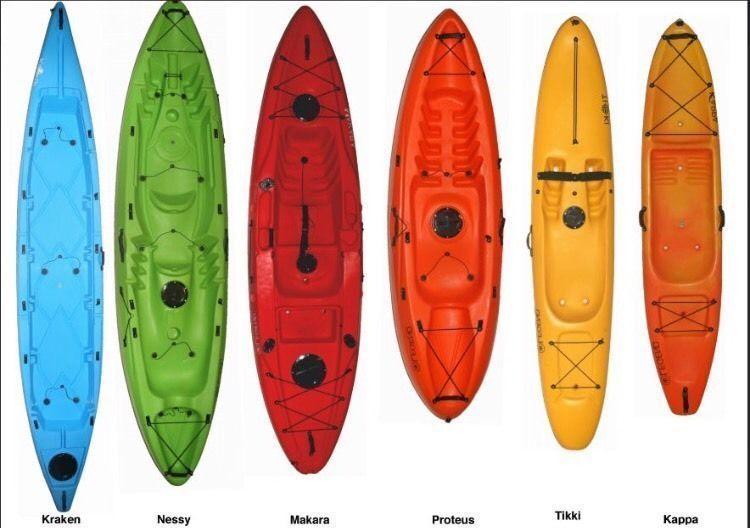 Recreational and fishing kayaks for sale