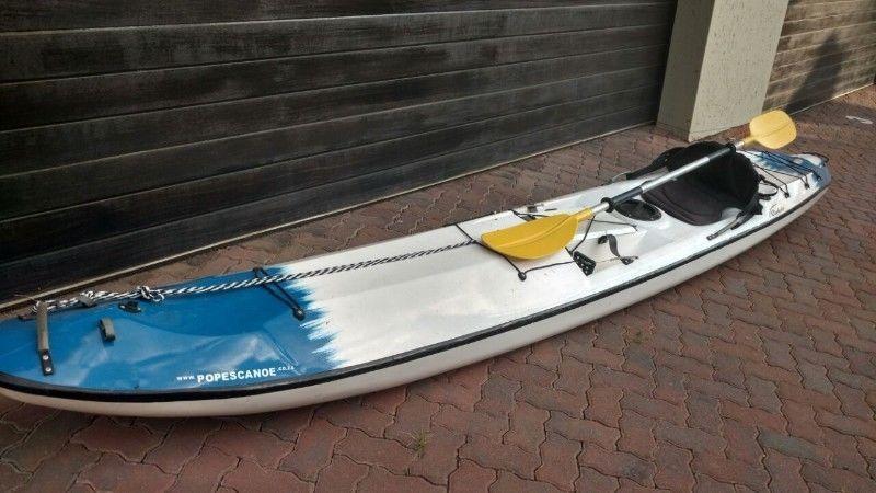 Super Fast Expedition Kayak Including Paddle - Great Condition (Like New)