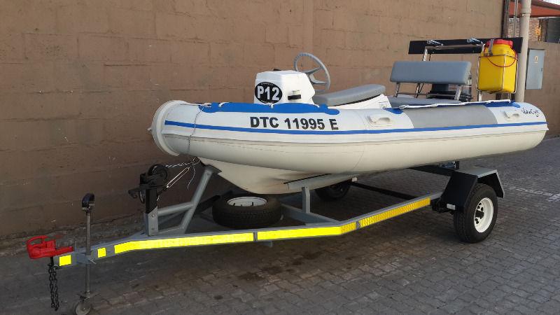 3.8 METER WATERCRAFT RUBBER DUCK / RIB WITH 30HP YAMAHA OUTBOARD