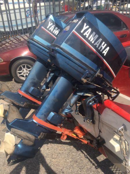 2 x Yamaha 30hp Outboards