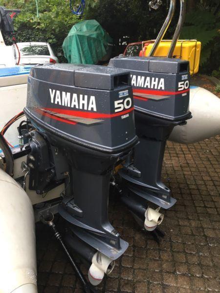 2x50hp Electric start Yamaha Auto-lube motors!!