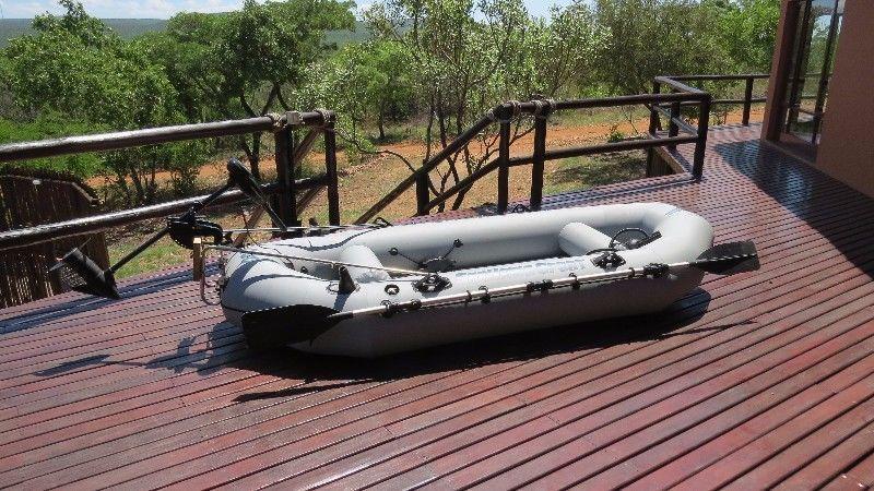 INTEX INFLATABLE BOAT WITH MOTOR