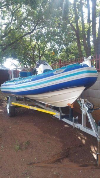 Superduck 5.4m 75hp mercury rubberduck