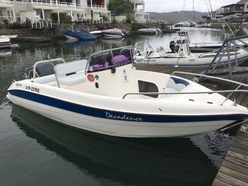Explorer 510 CC powered by 130hp Yamaha on galvanised trailer