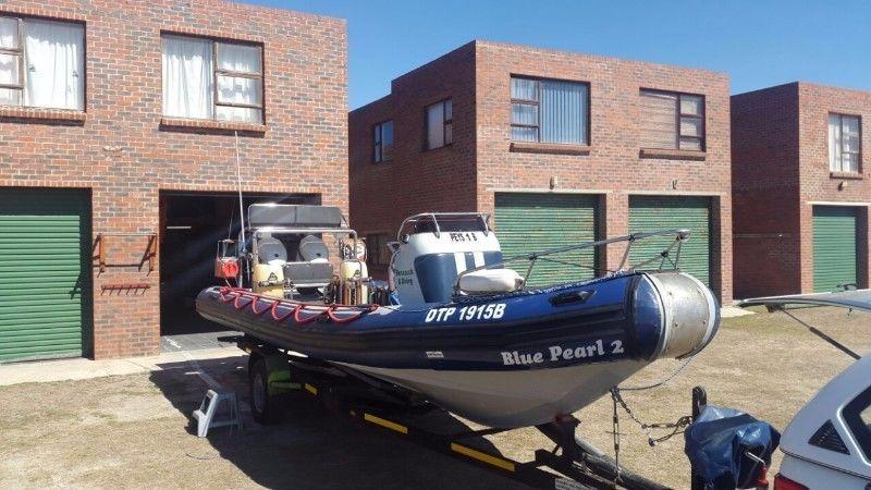 8m Superduck/Aquerious RIB with 2x115hp motors