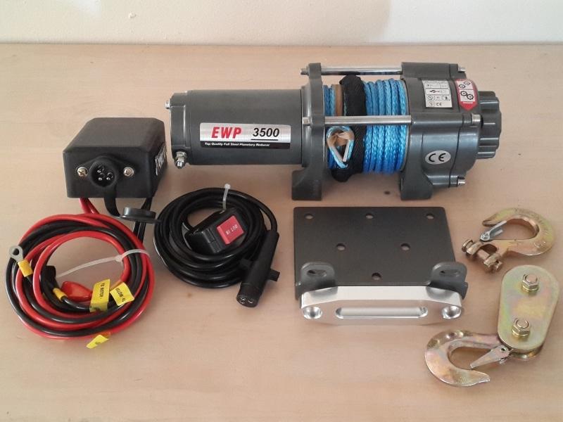 RUNVA EWP3500A LBS SR 12V electric synthetic rope winch