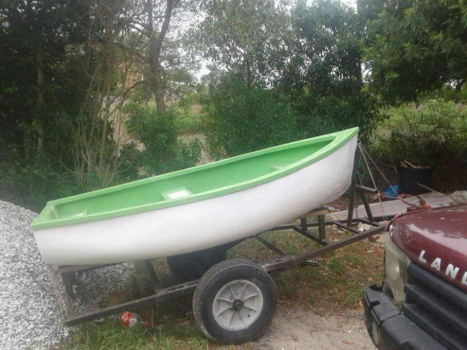 Small boat on trailer